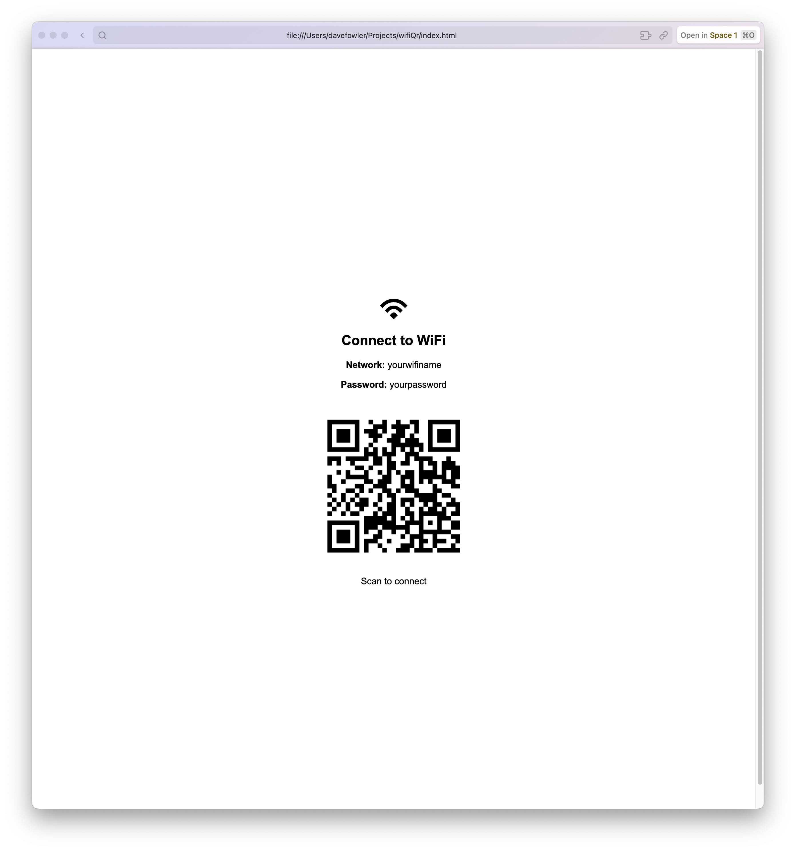 wifi qr code generator result