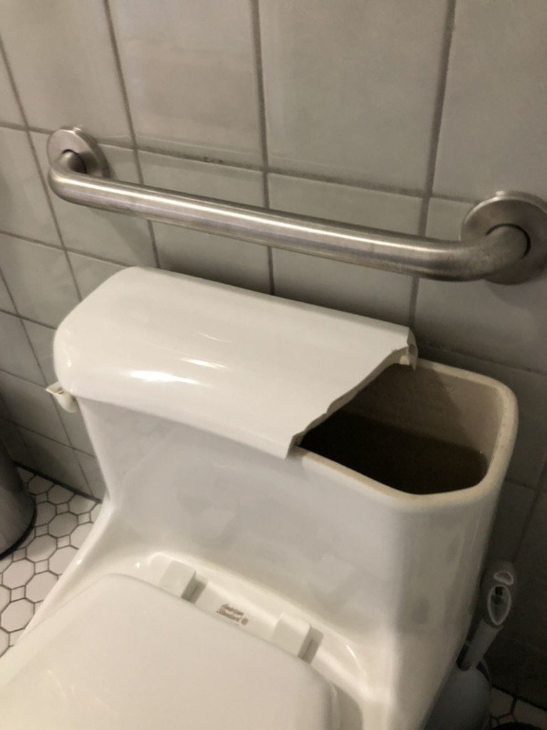 Broken toilet